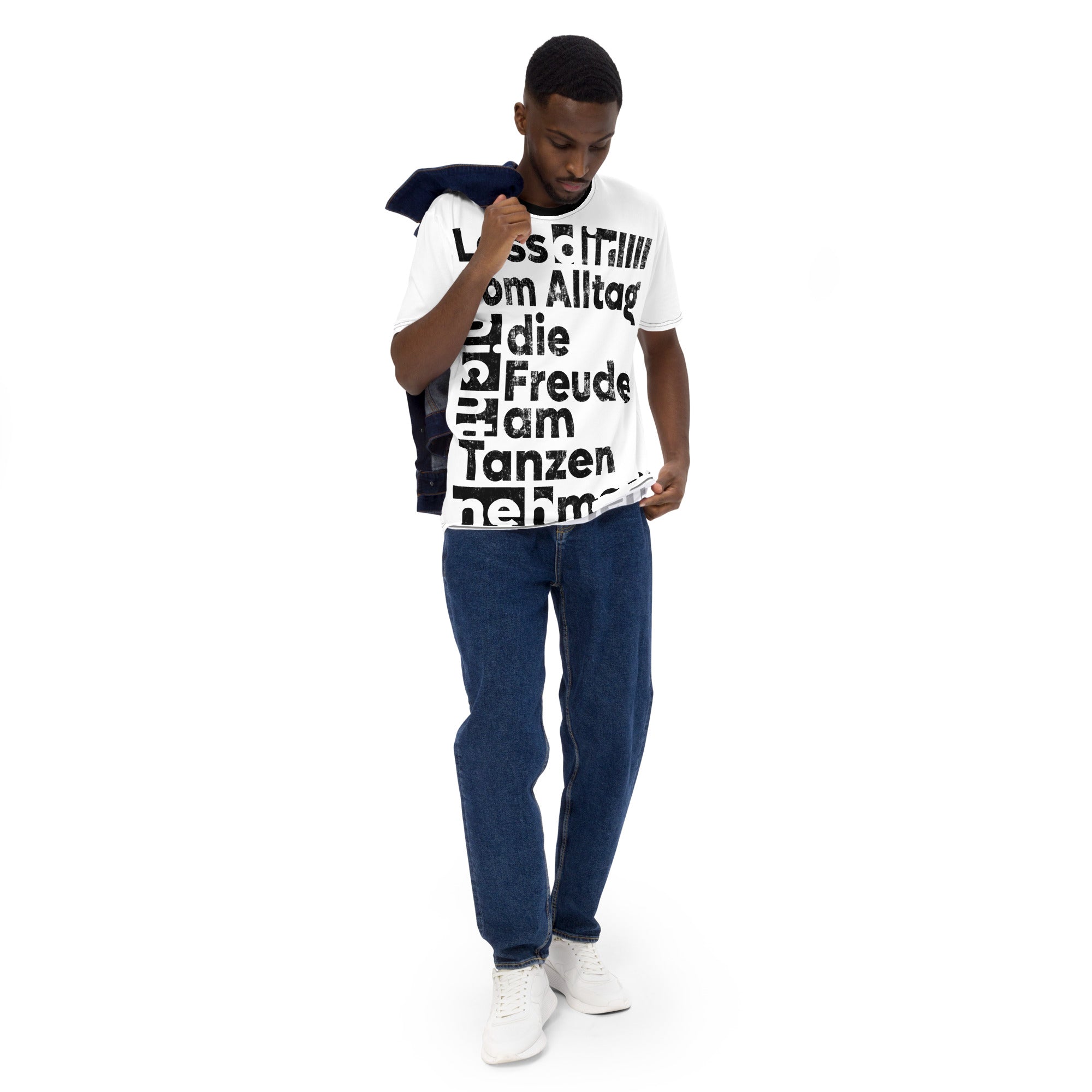 Lass dir vom Leben nicht die Freude am Tanzen nehmen (white) Men's t-shirt Secondary image