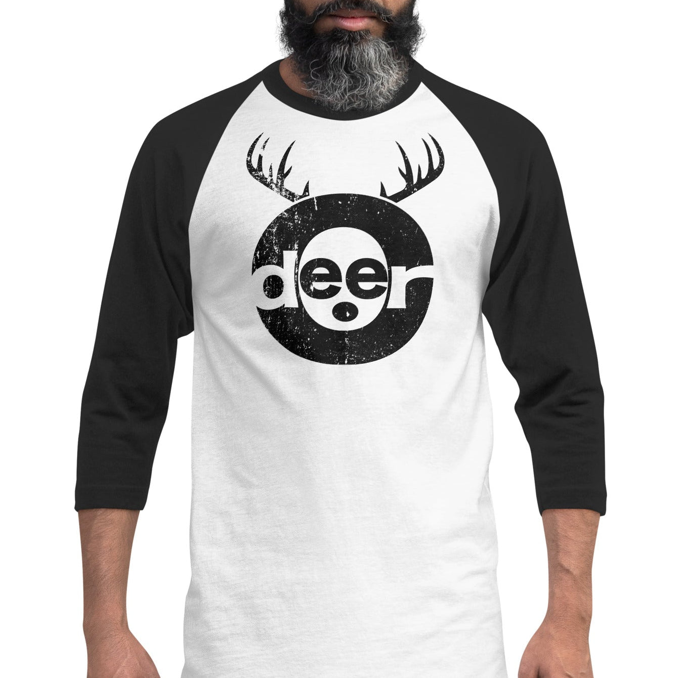 Our Glorious Odeer Logo printed on white raglan shirt Secondary image